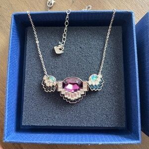 Elegant Purple and Silver Necklace